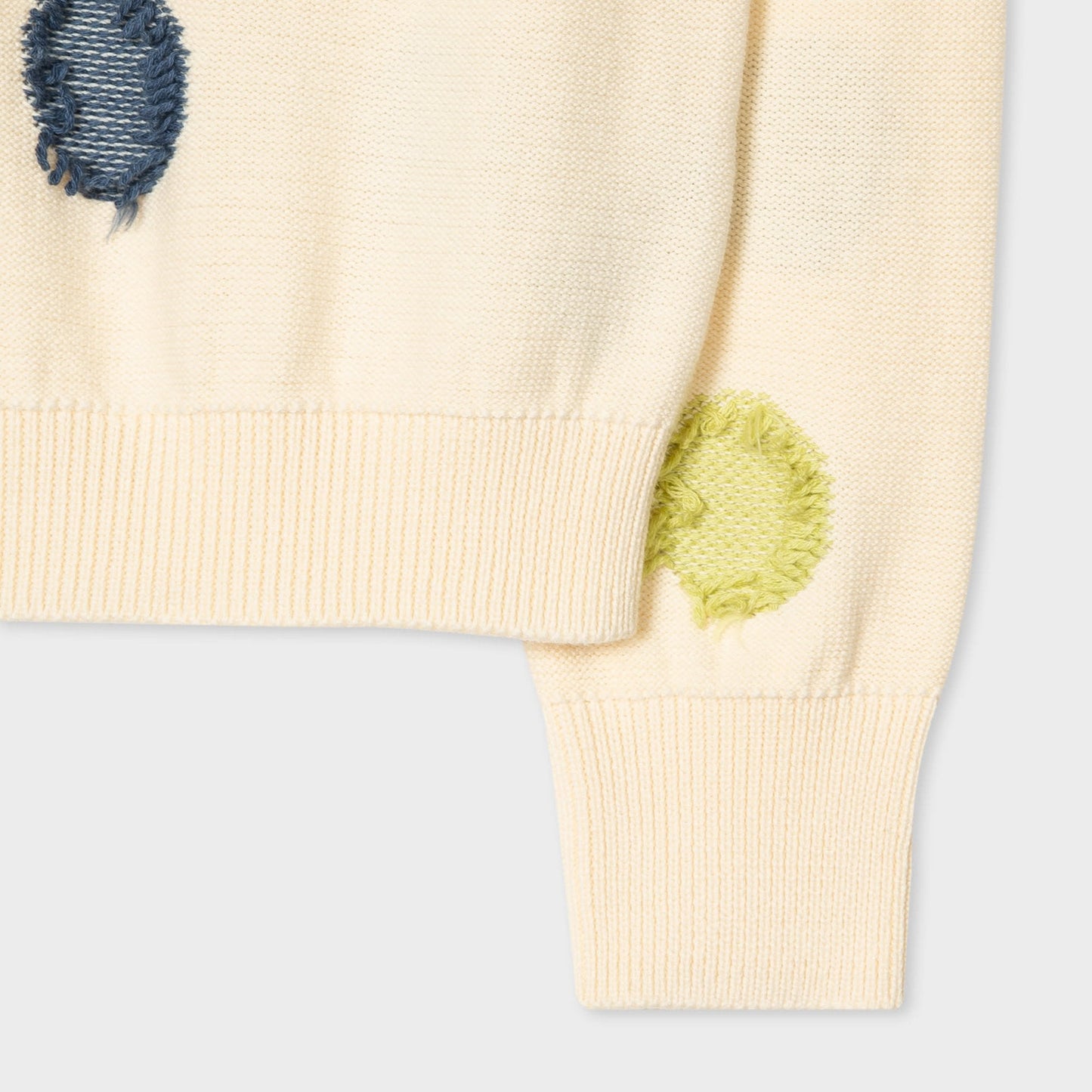 - Textured 'Tagliatelle Spot' V-Neck Cardigan - Cream