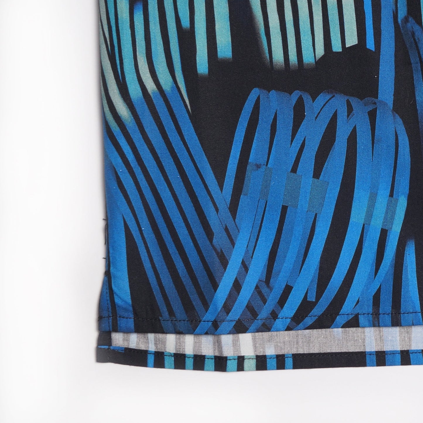 - 'Twisted Stripe' Print Organic-Cotton Shirt - Blue