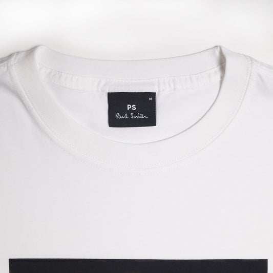 - 'Keyhole' Print Organic Cotton T-Shirt - White