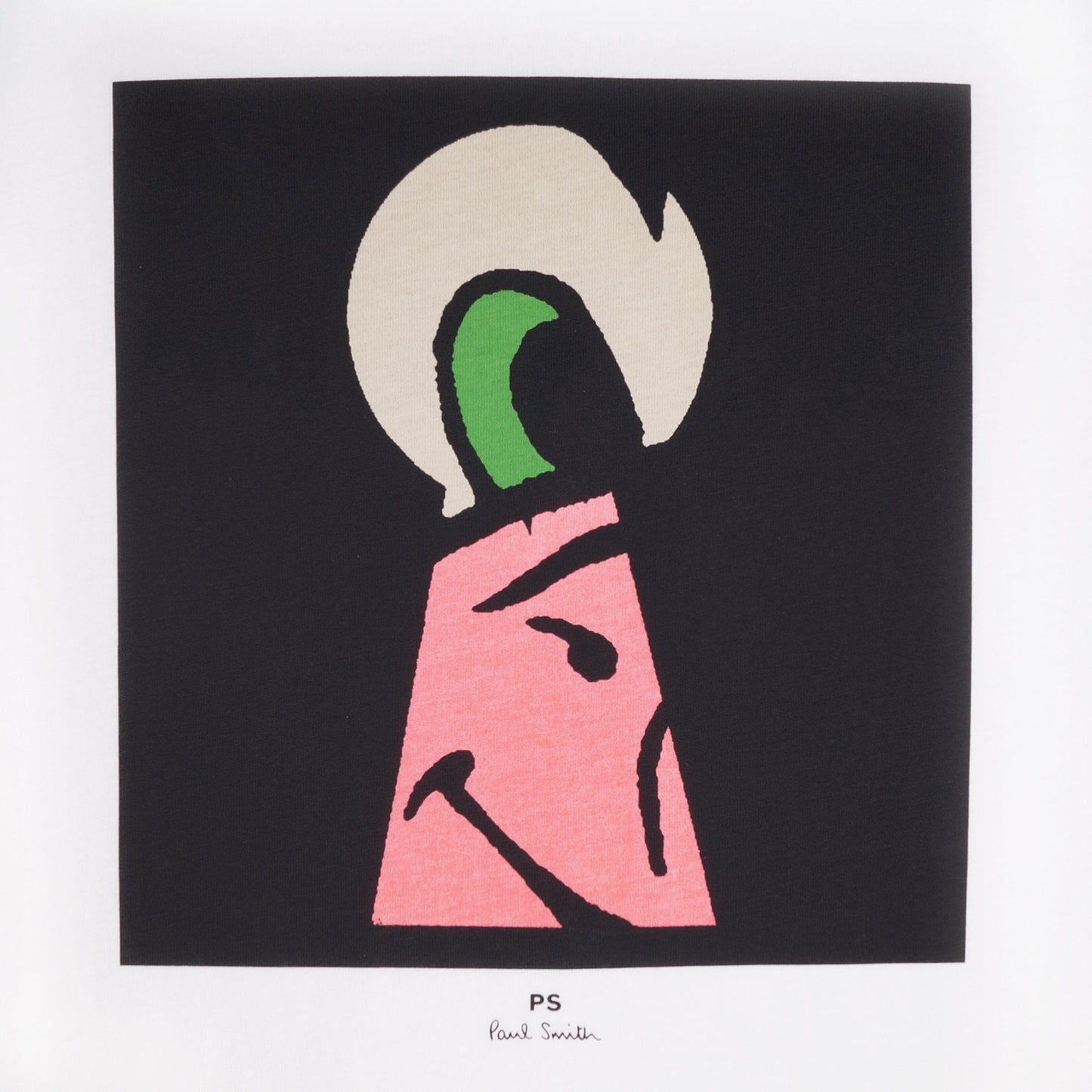 - 'Keyhole' Print Organic Cotton T-Shirt - White