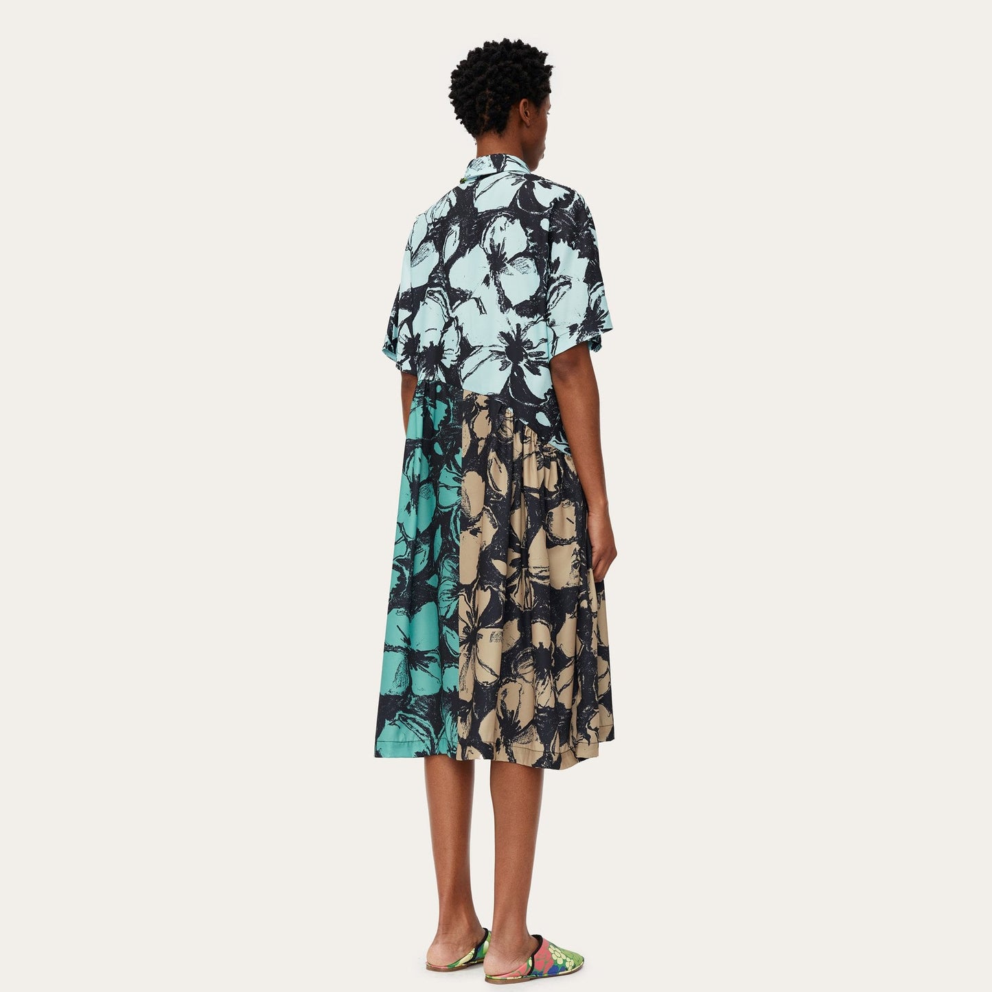 Hunter - All-Over Floral Print Dress - Green/Multi