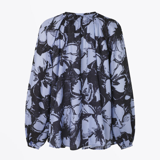 - Xavi - Abstract Floral Blouse - Purple