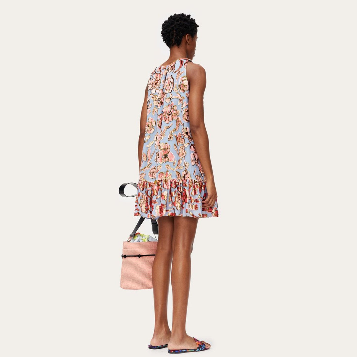 Kenna - Floral Chiffon Dress - Pink