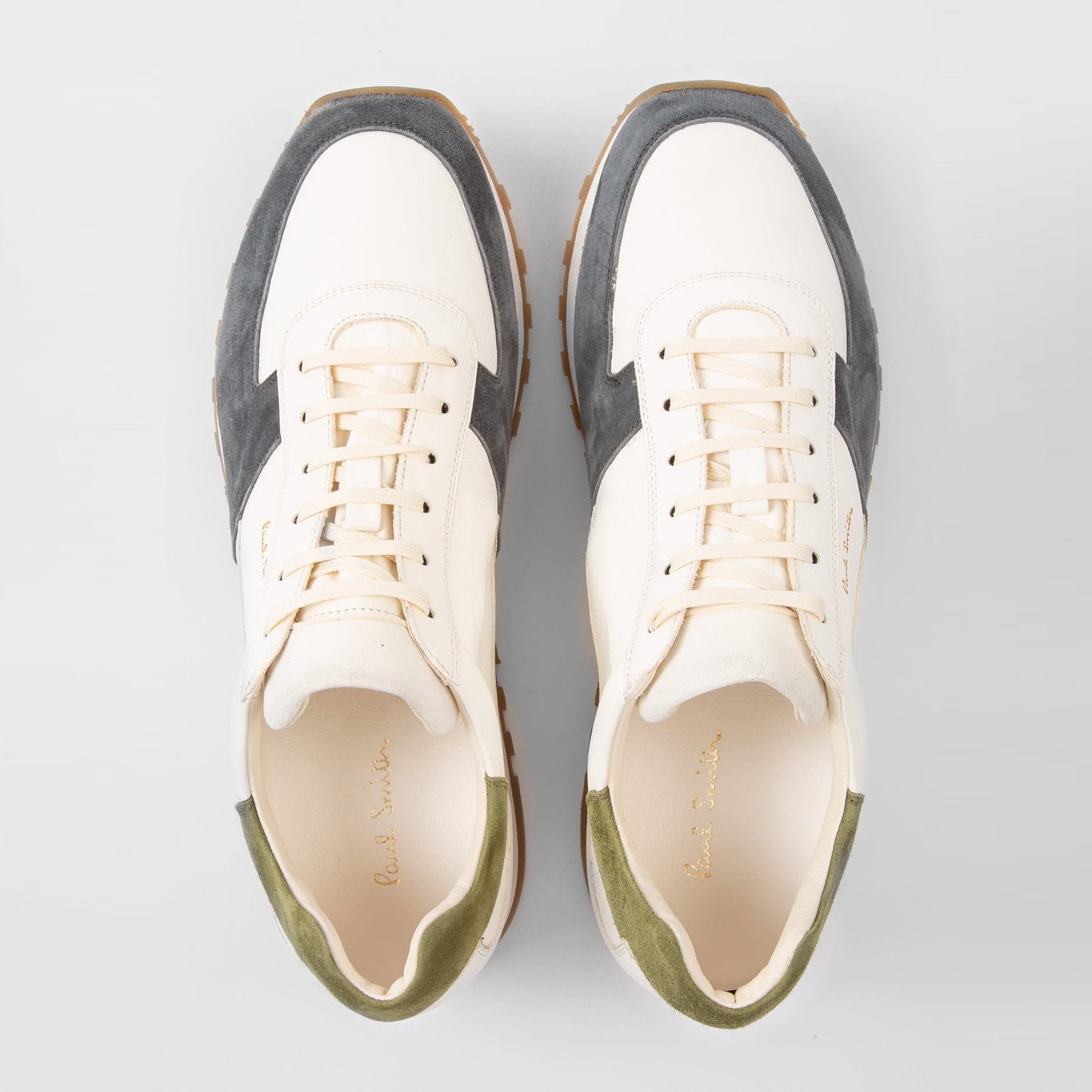 - Colour-Block Eco Leather 'Velo' Sneakers - Multi
