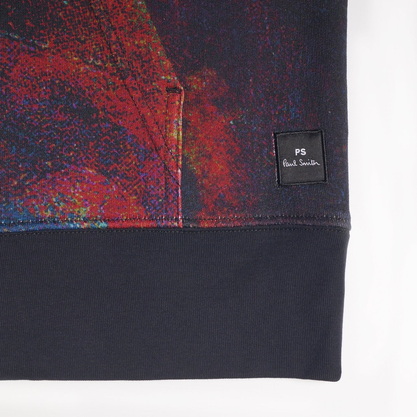 - Oil-Slick Print Hoodie - Multi/Navy