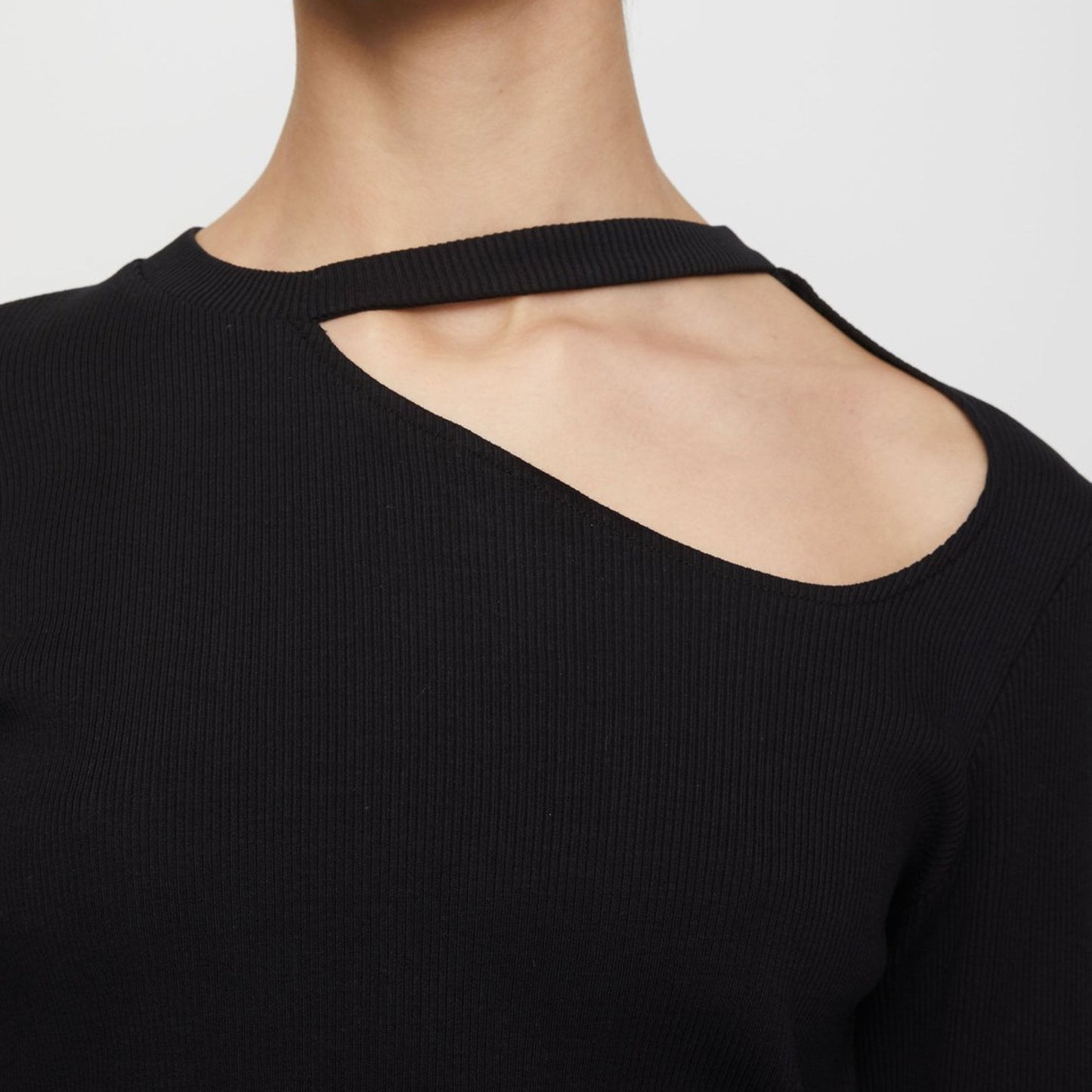 - Rancho - Knitted Long Sleeve Top - Black