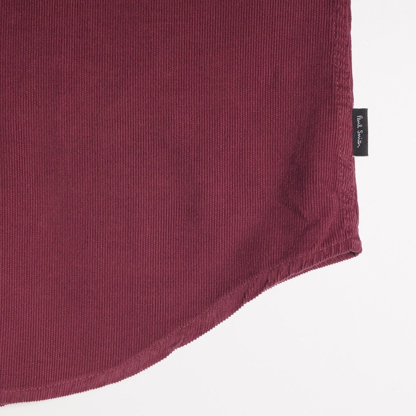 - Tailored-Fit Corduroy Shirt - Burgundy