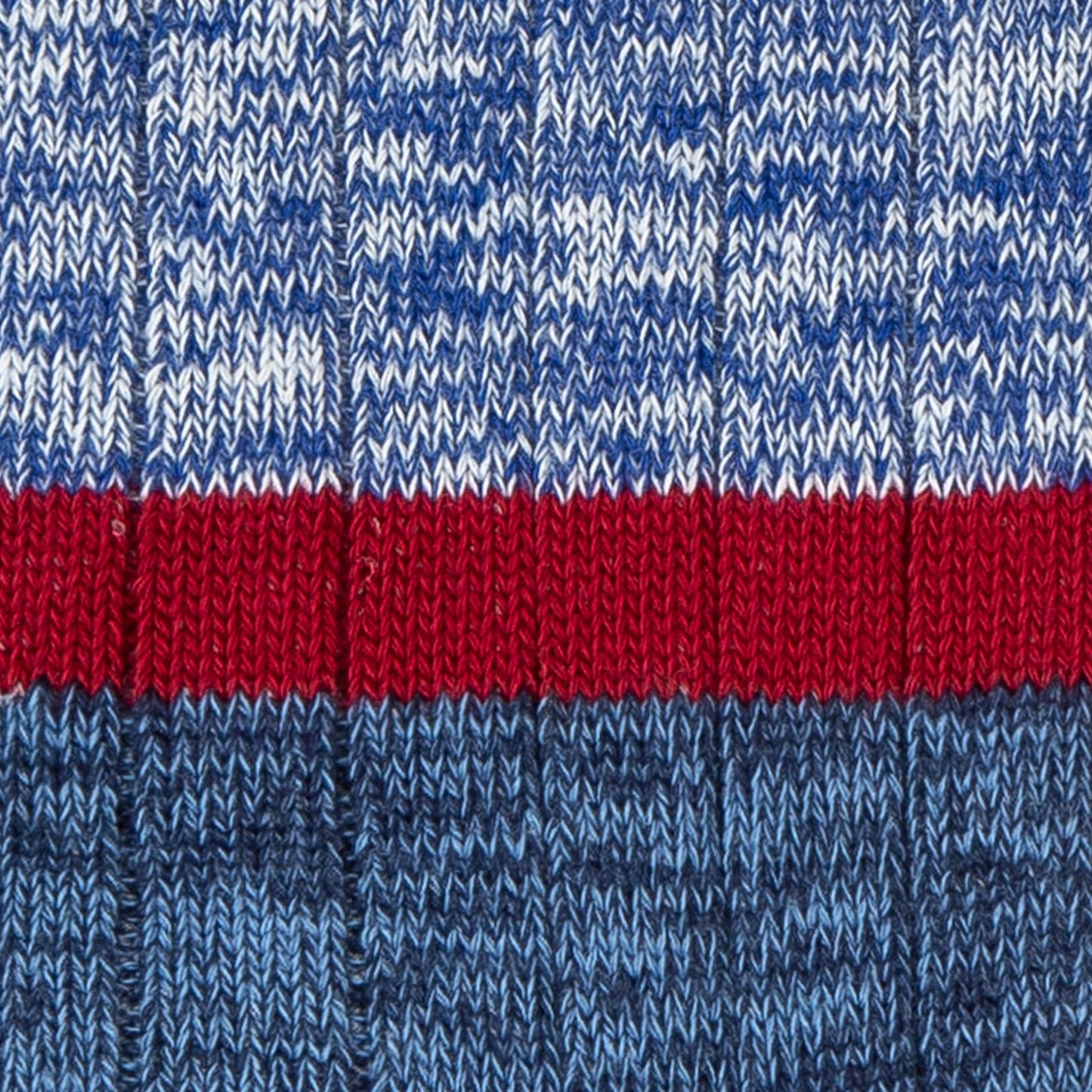 - Colour-Block Marl Ribbed Socks - Blue