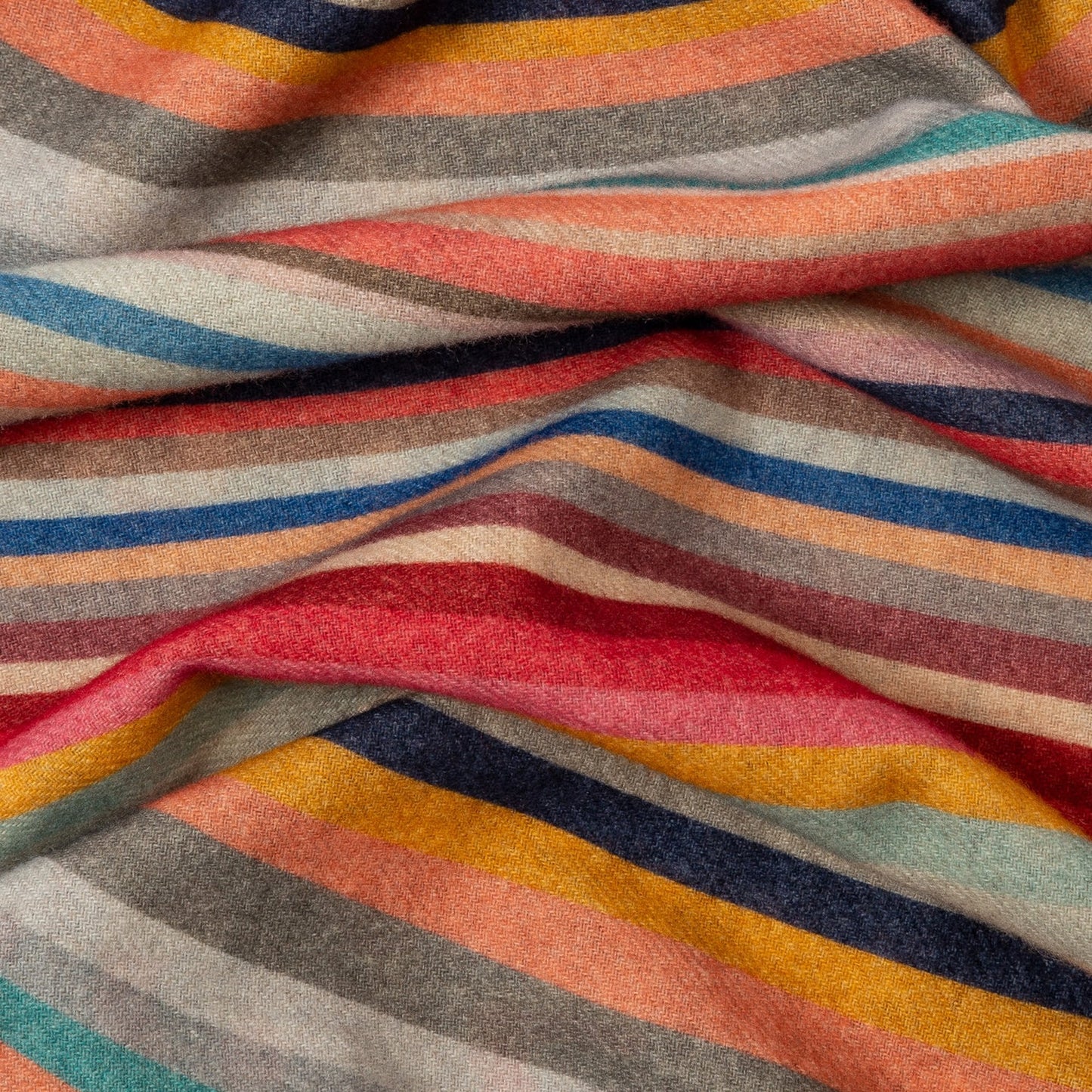 - 'Swirl' Double-Sided Wool-Blend Scarf - Multi