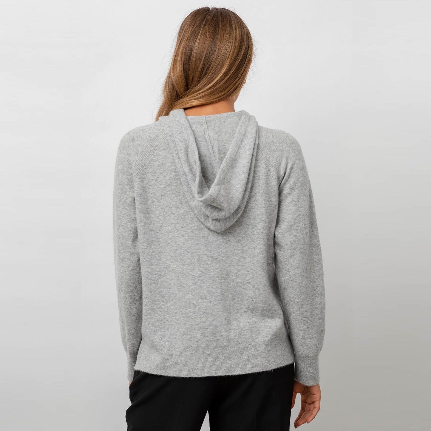 Aster - Cashmere-Blend Hooded Sweater - Grey
