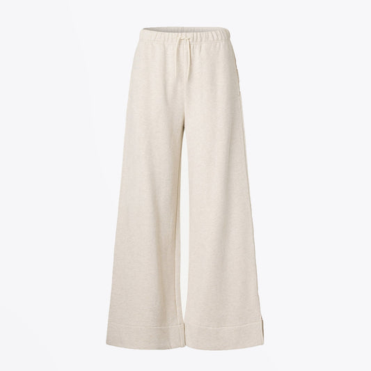 - Wide-Leg Jersey Trousers - Off-White