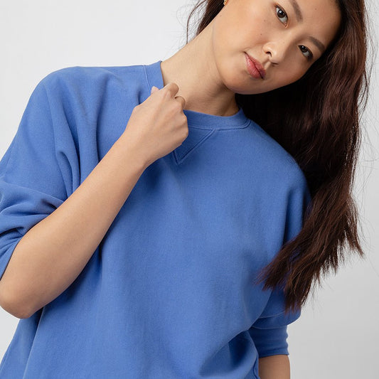 - Annie - Brushed Fleece Sweatshirt - Blue