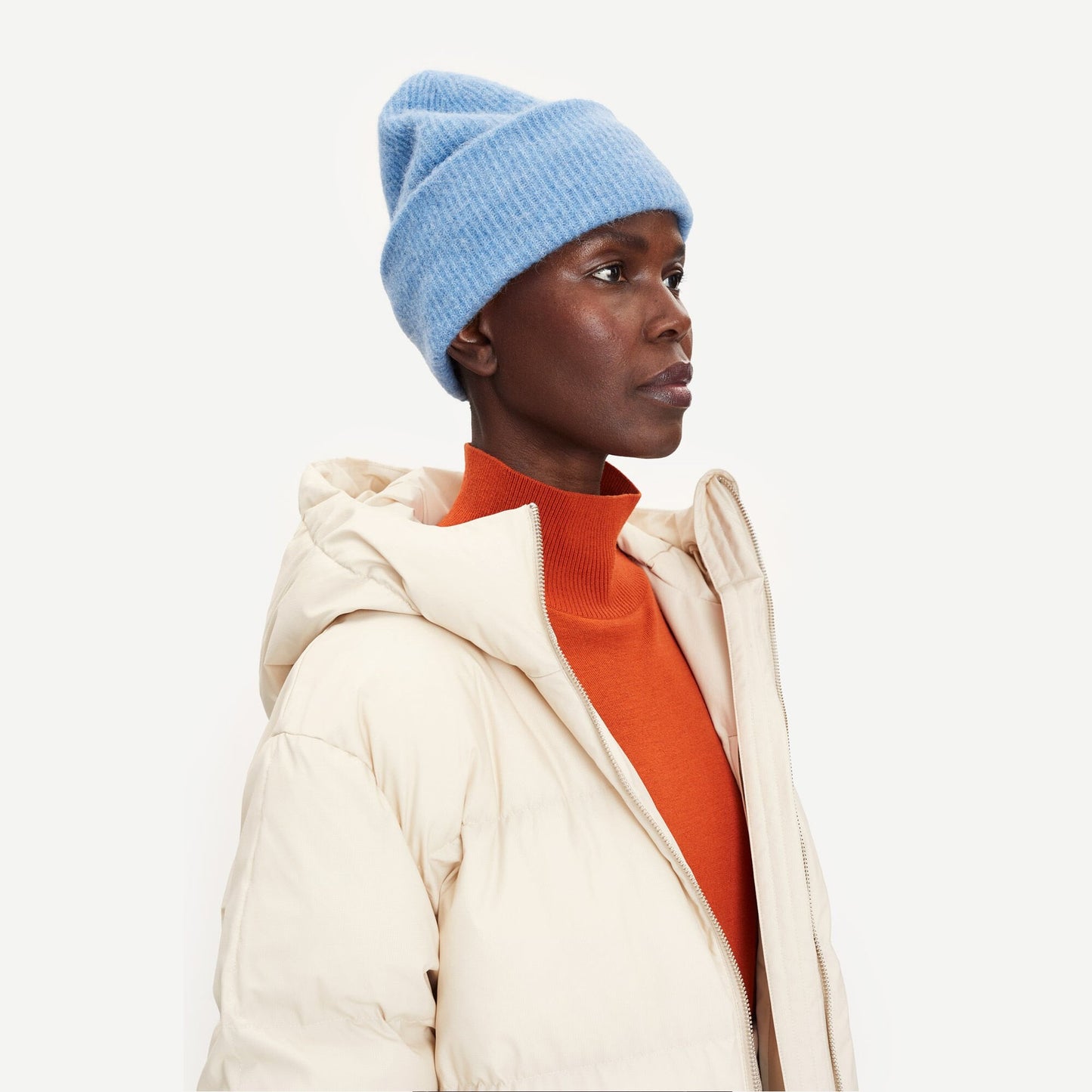 Knit Beanie Hat - Blue