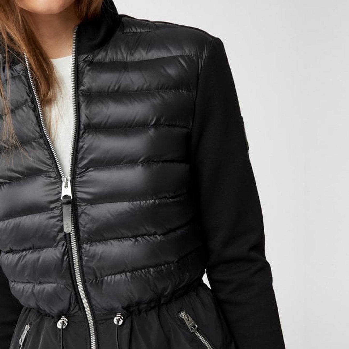 Joyce - Mixed Media Jacket - Black