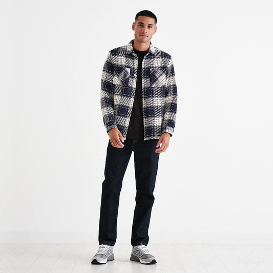 - Whiting - Plaid Overshirt - Navy/White