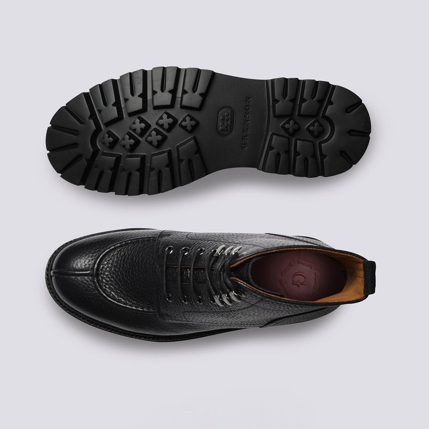 Jonah - Grain Leather Lace-Up Boots - Black