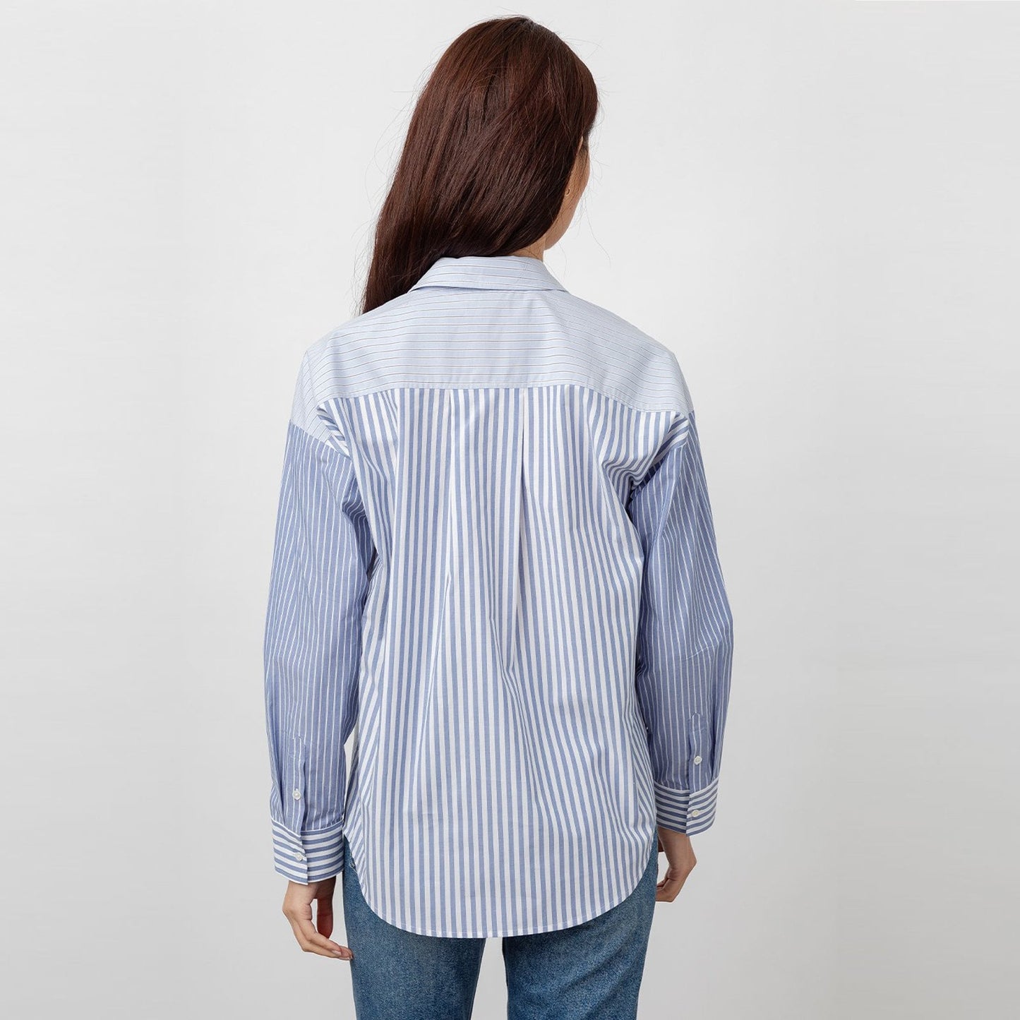 - Arlo - Mixed Stripe Shirt - Blue/White