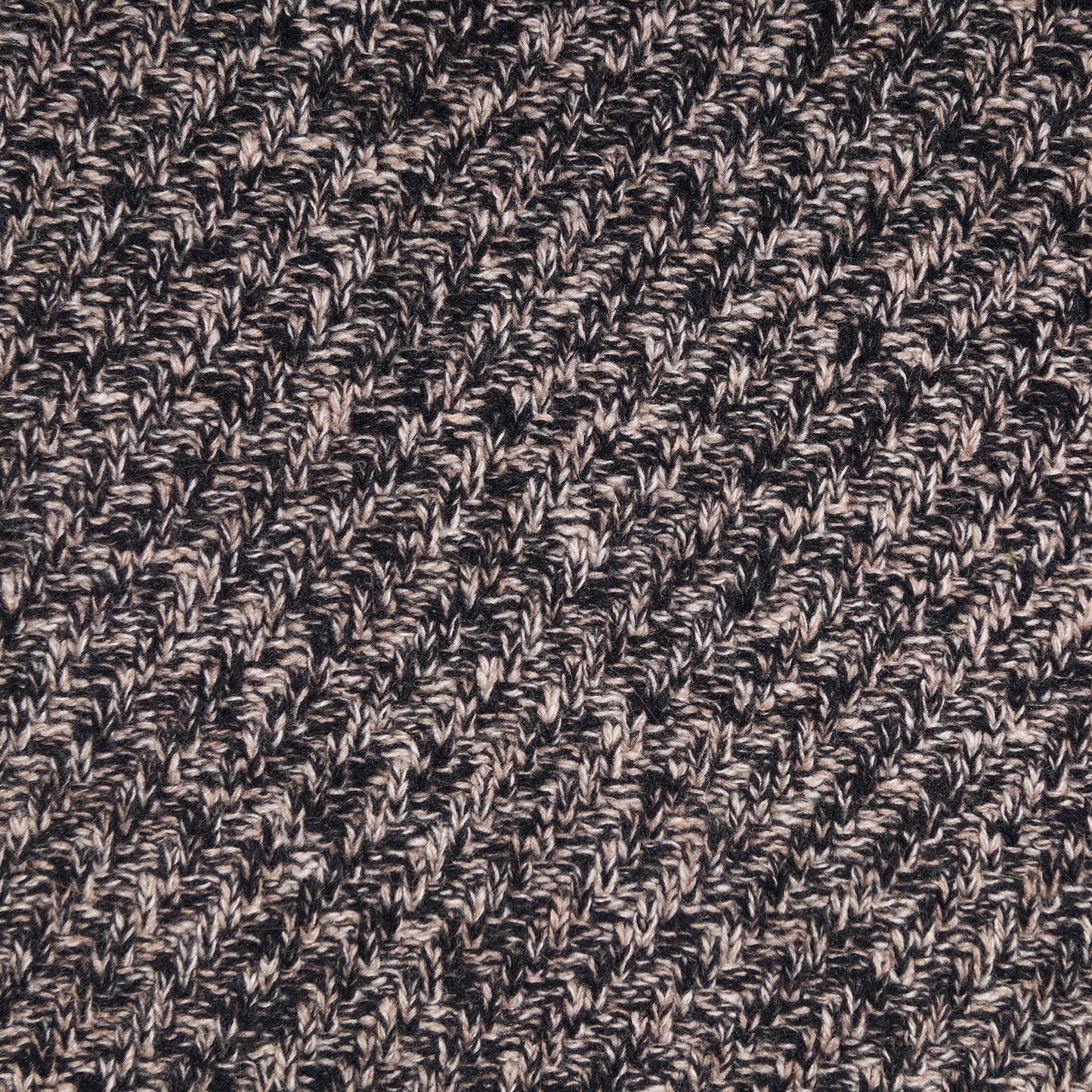 - Talbot - Knitted Roll Neck Jumper - Black/Beige