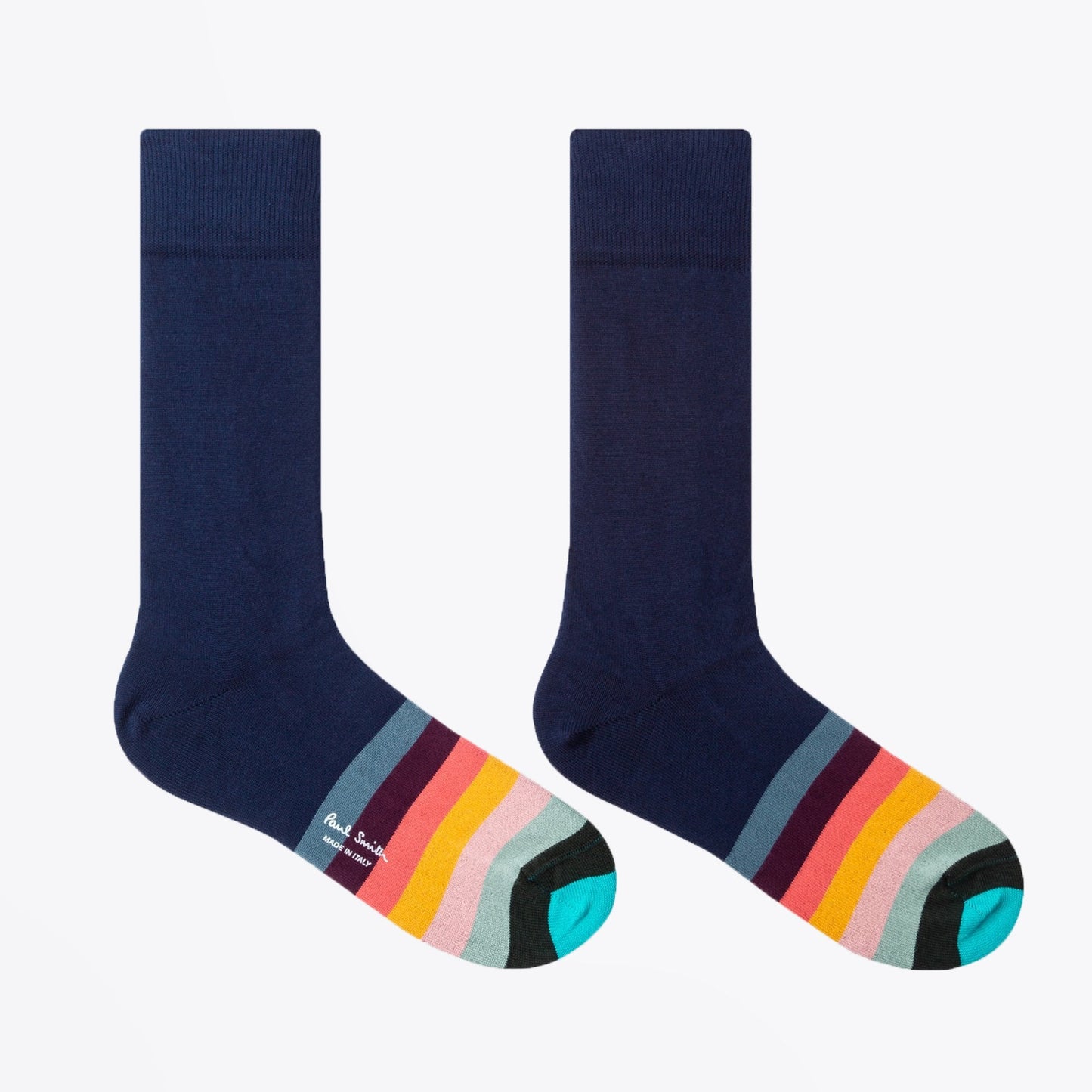 - Socks With 'Artist Stripe' Toe Trim - Navy