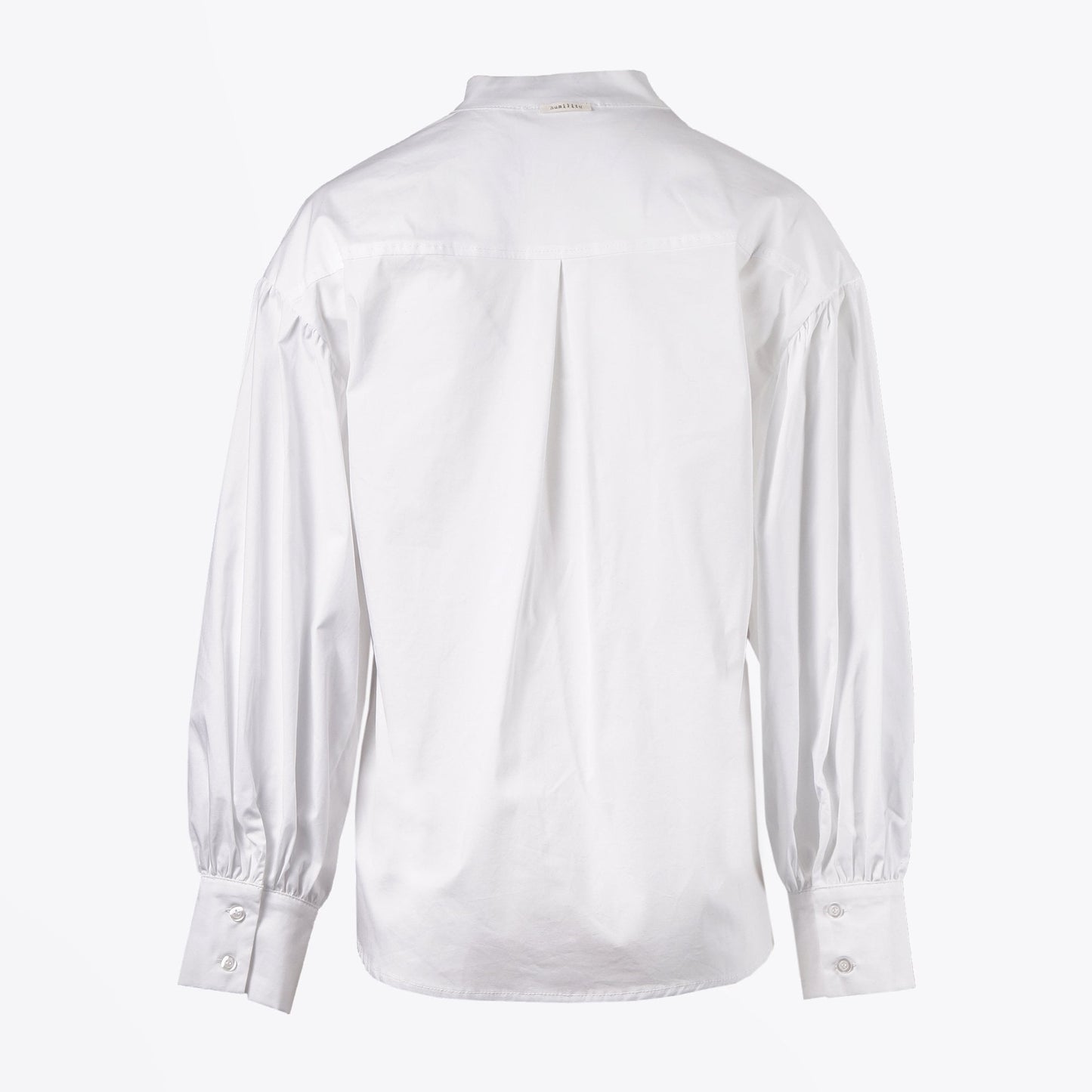 Melia - Grandad Collar Shirt - White