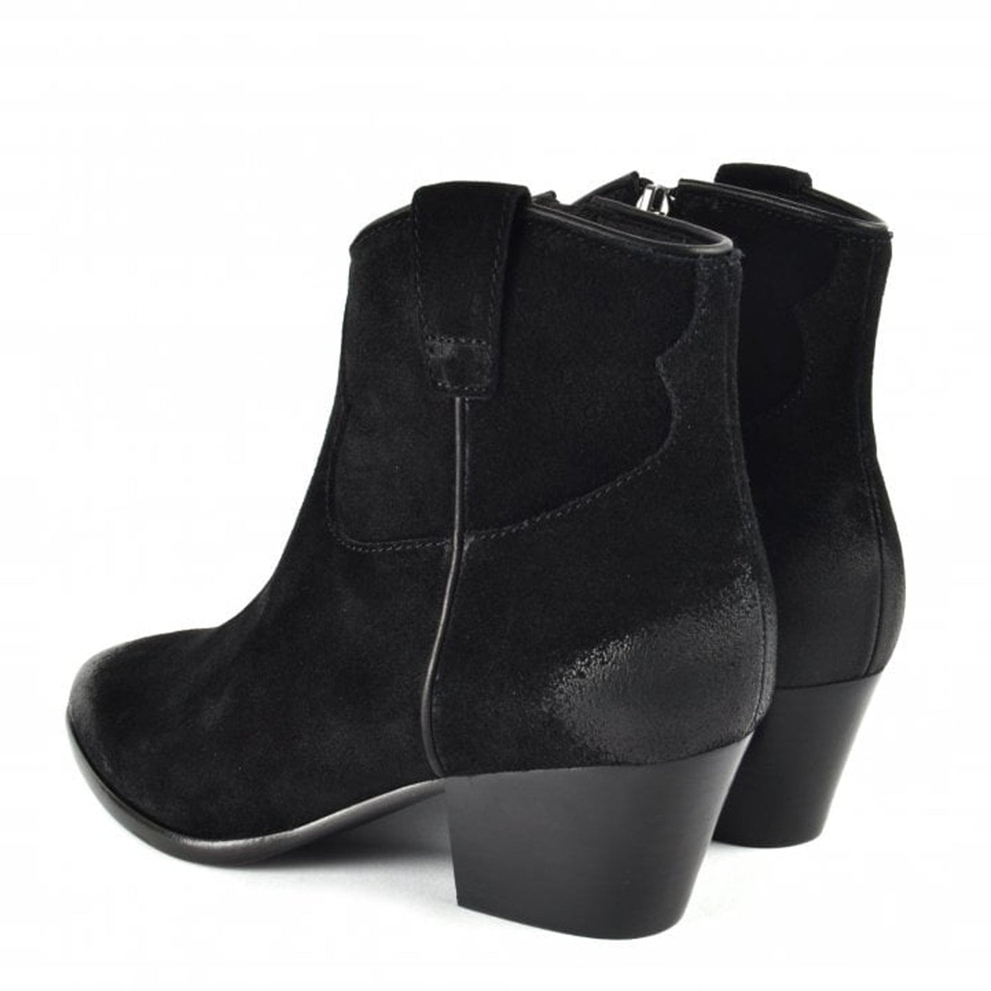 - Ankle Suede Boots - Black