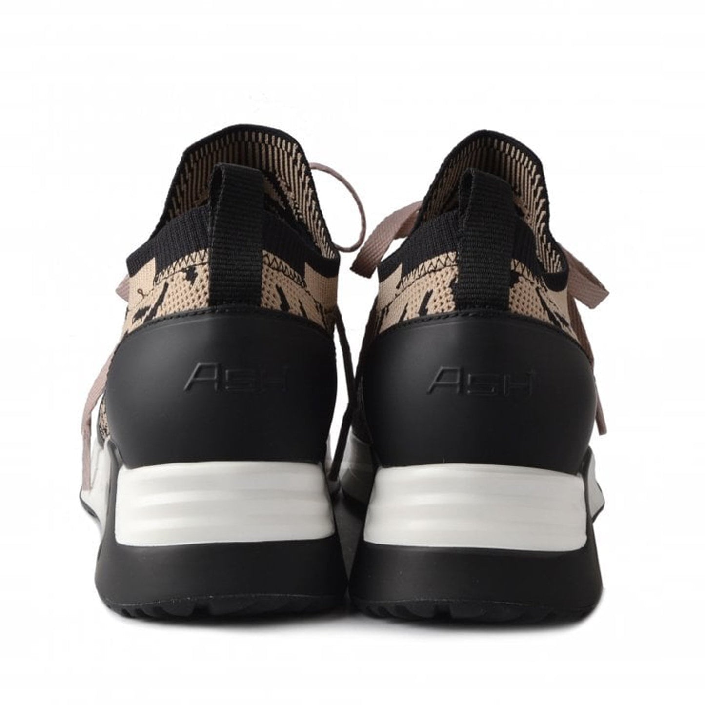 Knitted Trainers - Beige/Black