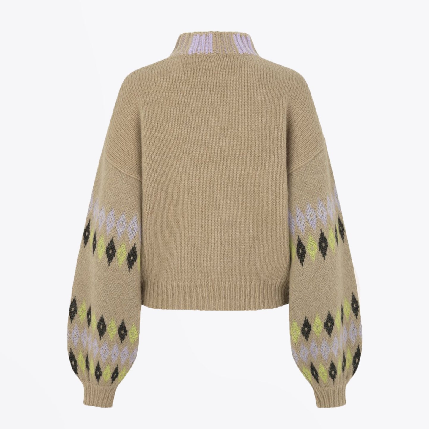 - Adonis - Fair Isle Sweater - Beige