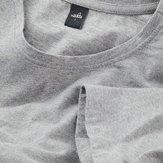 - Woods - Crew Neck T-shirt - Mid Grey Melange