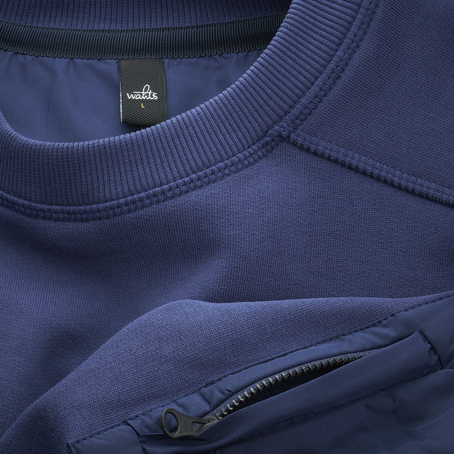 Moore - Pocket Sleeve Sweater - Blue