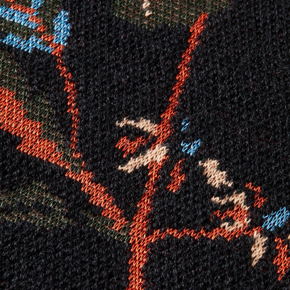Intarsia Graphic Sweater - Black
