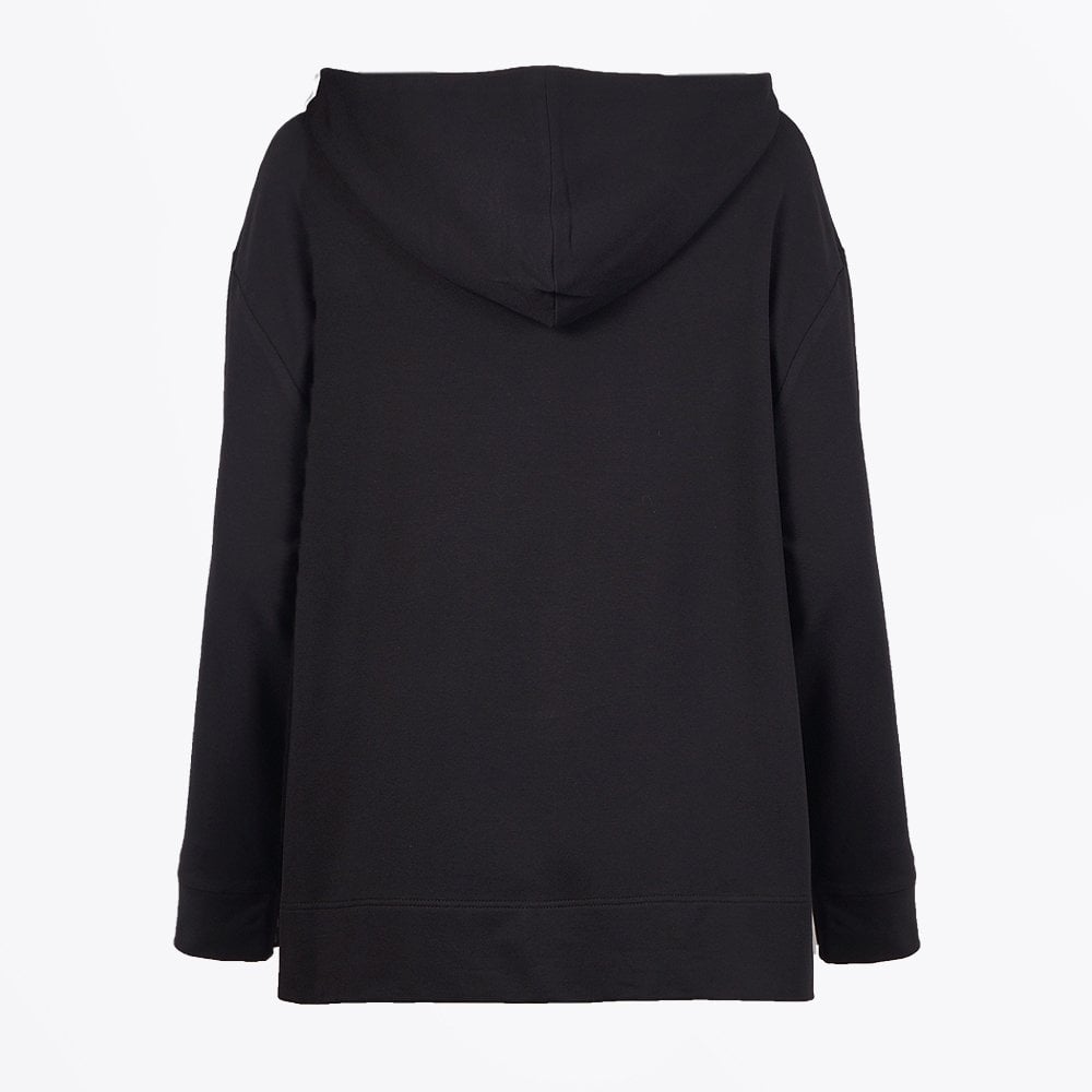 - Oversized Hooded Pullover - Black