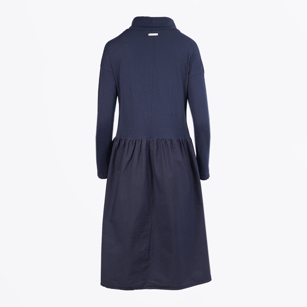 - Cowl Neck Dress - Navy