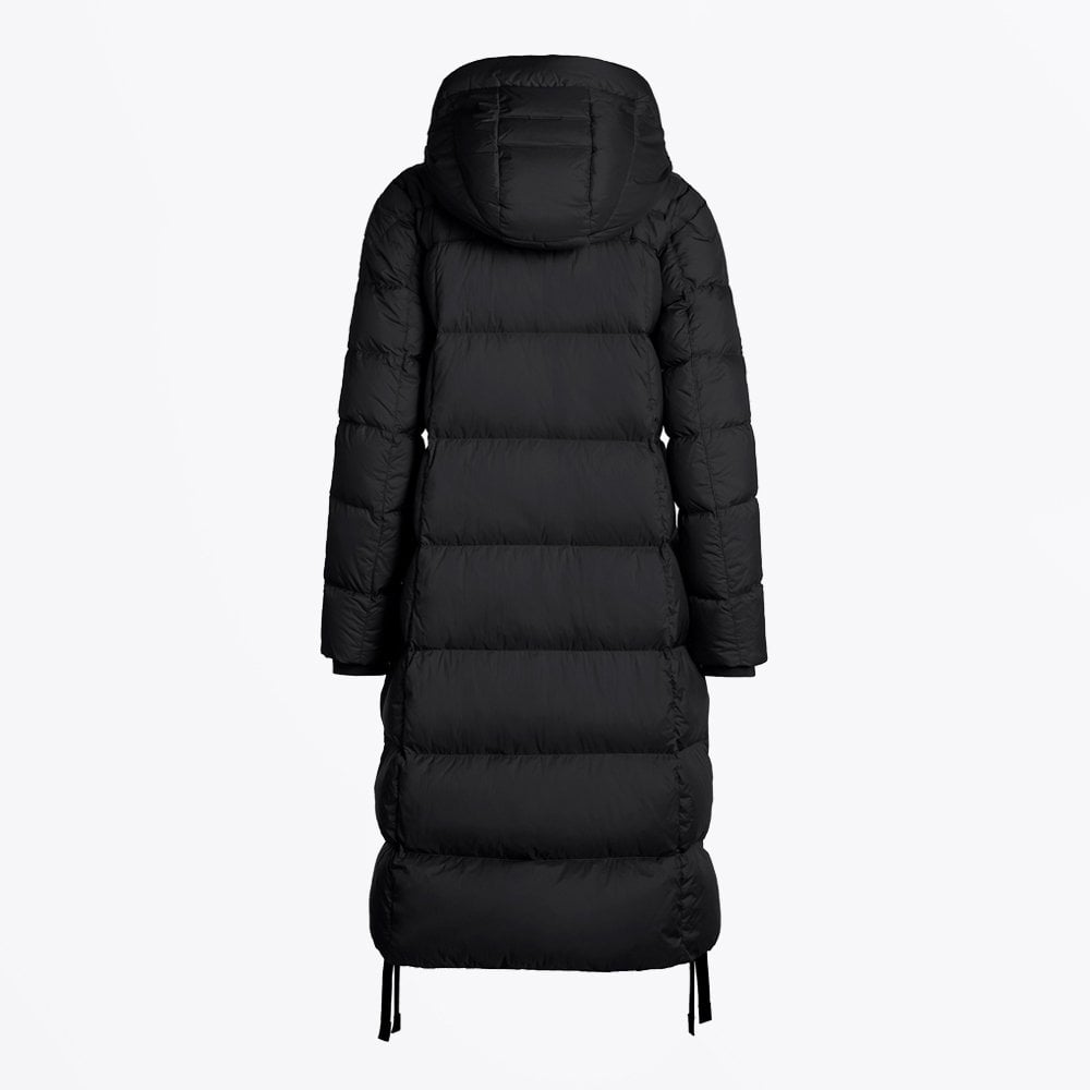 - Panda - Longline Parka Puffer Coat - Black