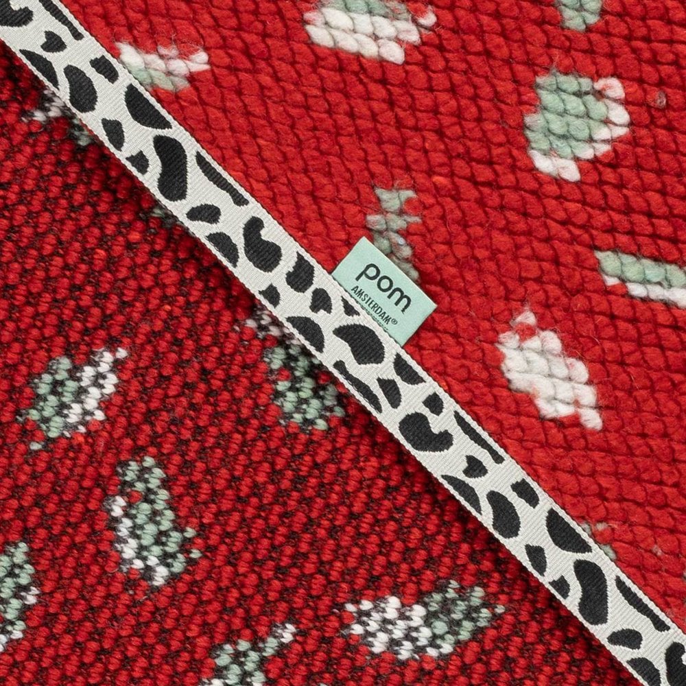 Leopard Print Shawl - Red