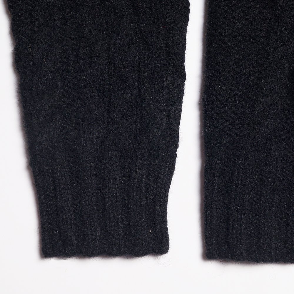 - Chunky Wool Cardigan - Black