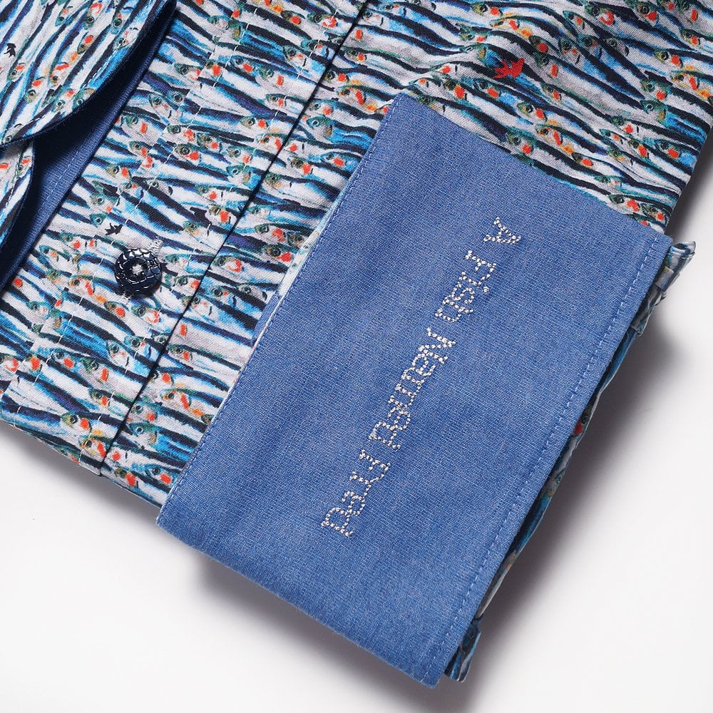 - Sardines Print Shirt - Blue/Multi