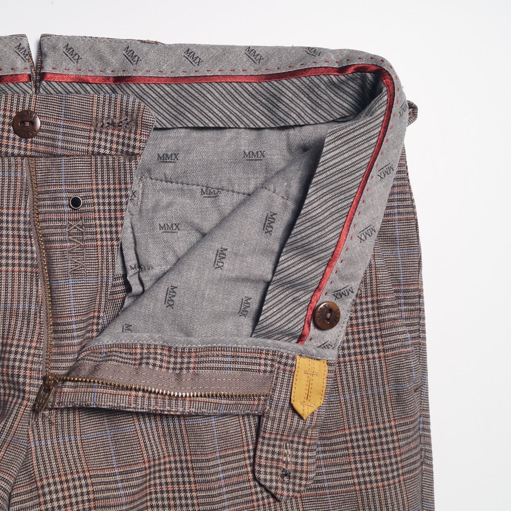 Lupus - Slim Check Trousers - Rust