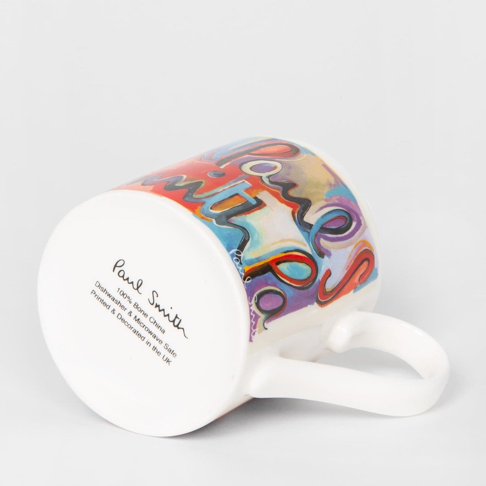- Painted Logo Print Bone China Mug