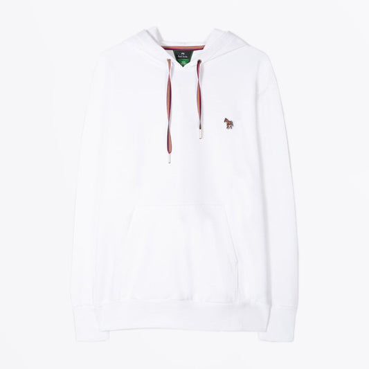 - Women's Zebra Logo Cotton Hoodie - White