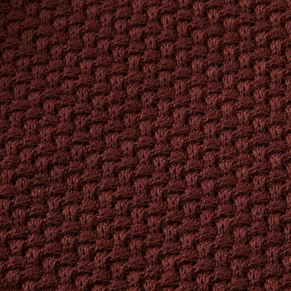 Long-Sleeve Knitted Polo - Burgundy