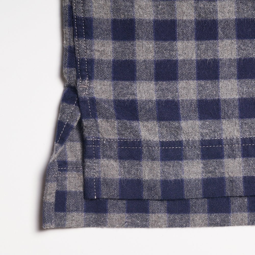 Avery - Checked Overshirt - Navy Blue