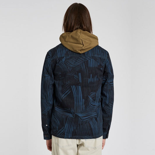 - 'Twisted Stripe' Cotton Chore Jacket - Navy/Blue
