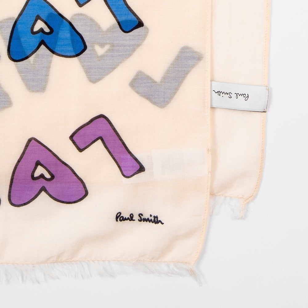 - 'Love' Print Scarf - Multi