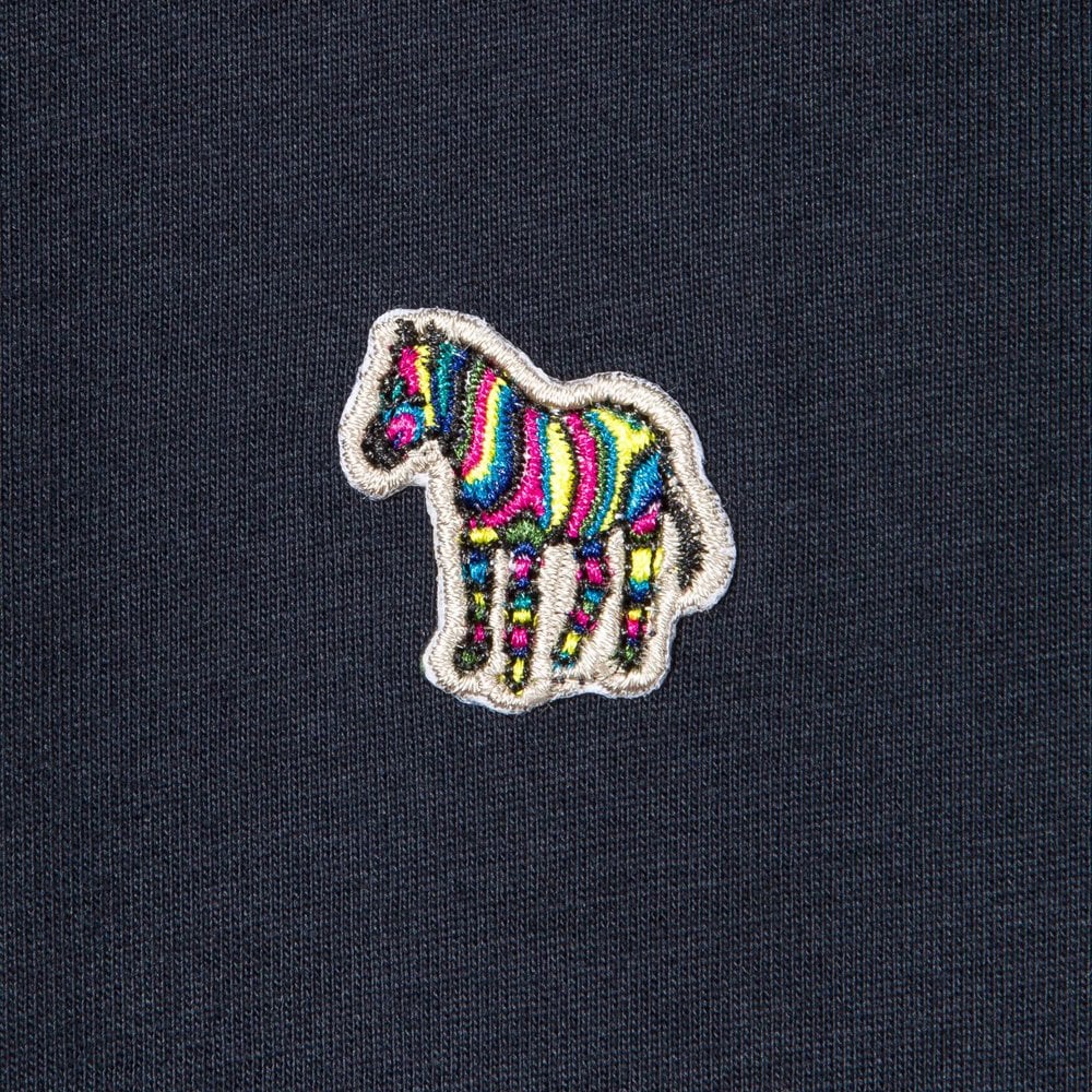 - Cotton Zebra Logo T-Shirt - Dark Navy