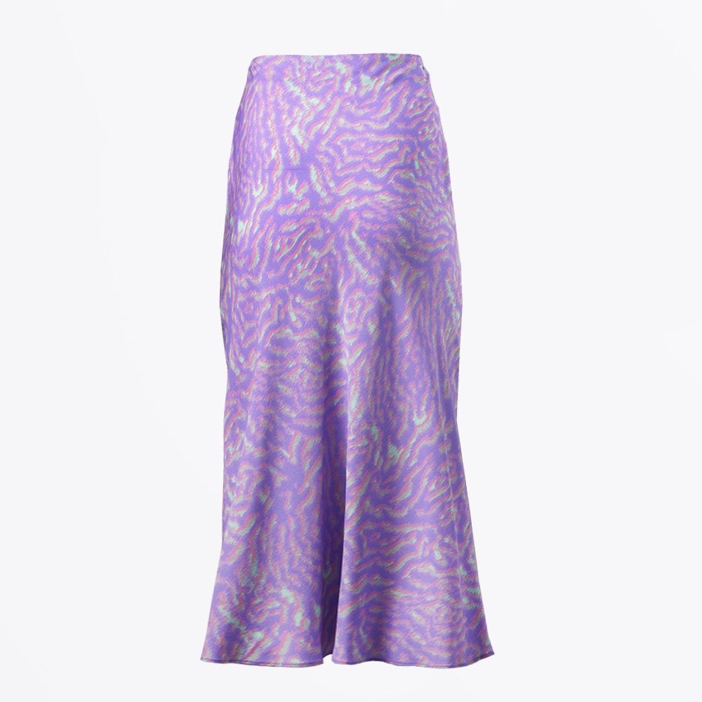 - Printed Midi Skirt - Lilac