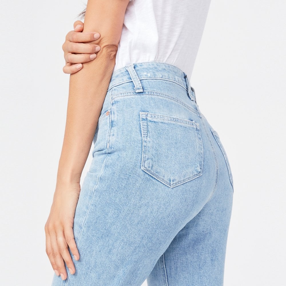 - Noella - High-Rise Boyfriend Jeans - Light Blue