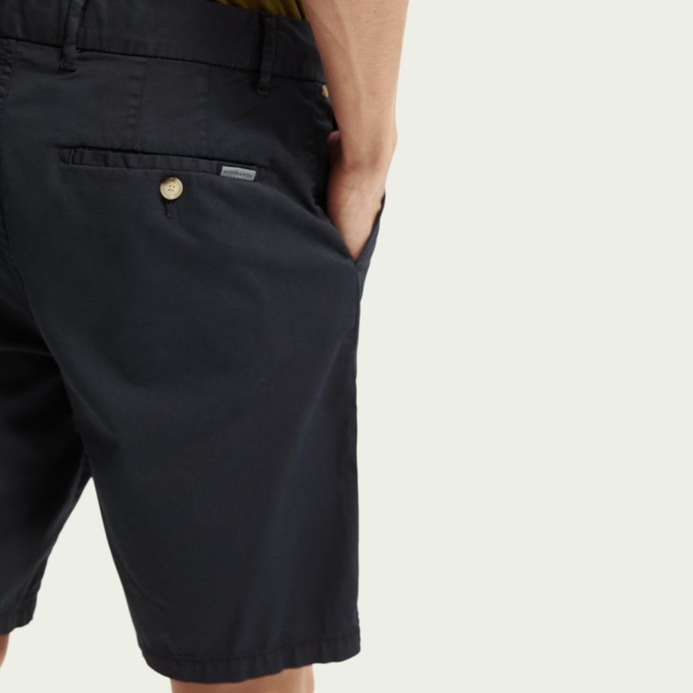 - Stuart - Cotton-Stretch Shorts - Dark Navy