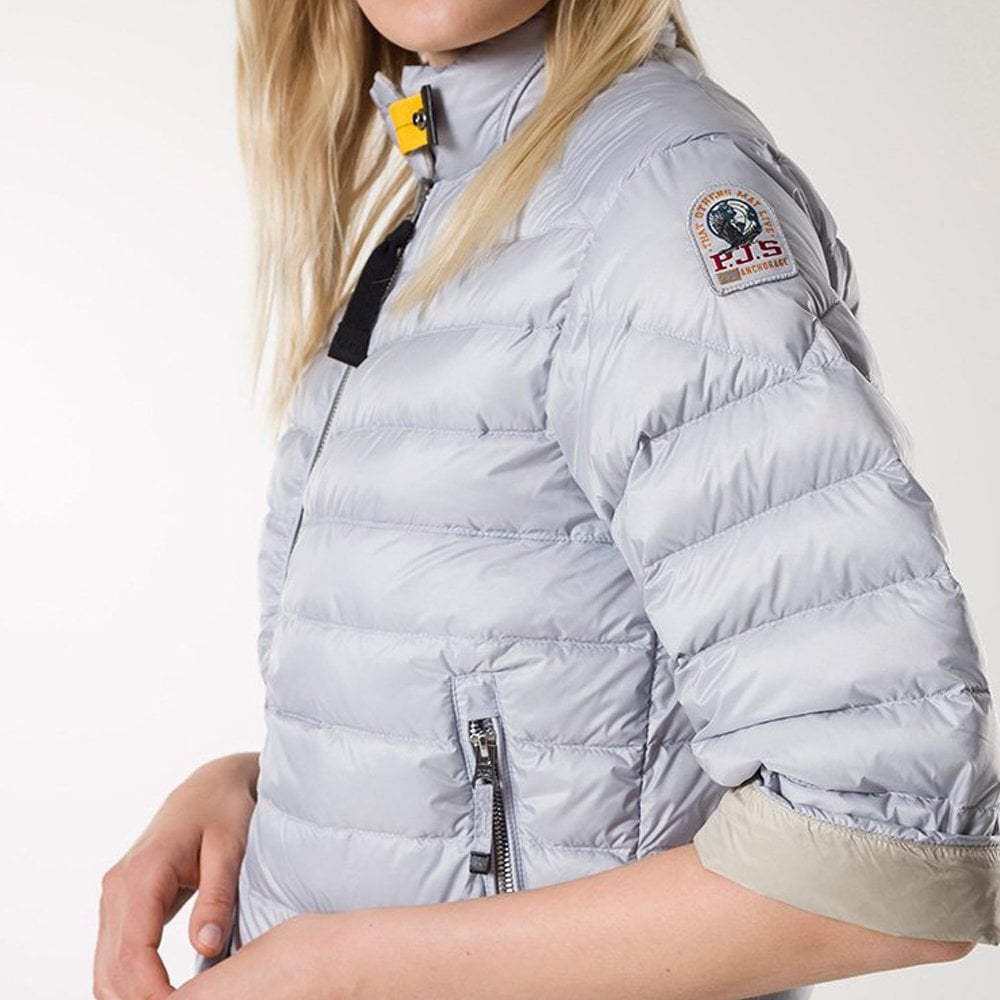 - Mabel - Reversible Puffer Jacket - Silver/Beige