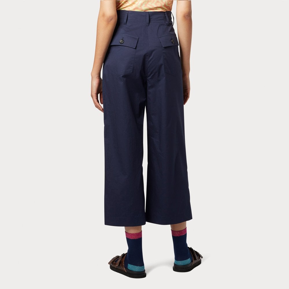 - Wide Leg Trousers - Navy