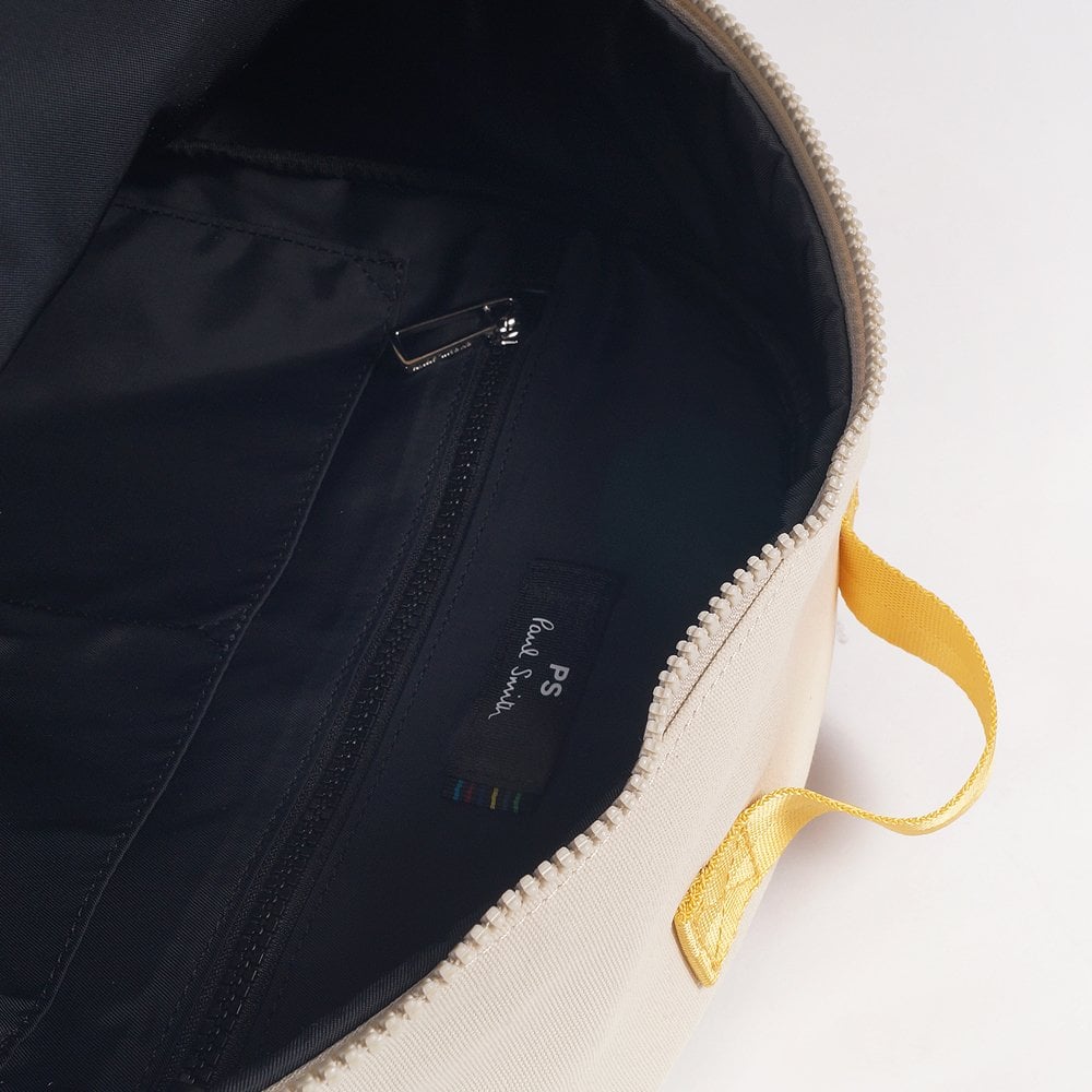 - Recycled-Polyester Canvas Backpack - Off-White